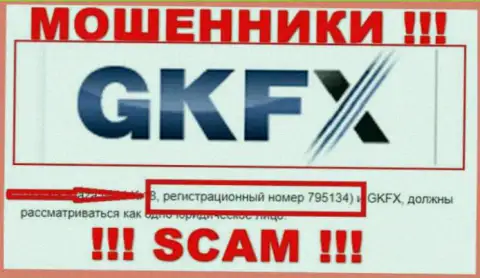 Регистрационный номер мошенников инета компании GKFX Internet Yatirimlari Limited Sirketi: 795134