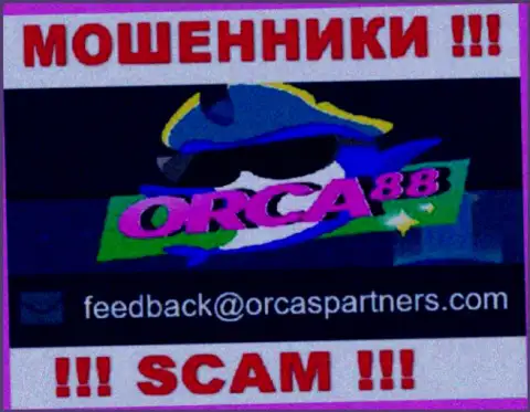 Кидалы Orca 88 разместили именно этот е-майл на своем интернет-портале
