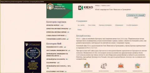 Статья про Forex брокерскую компанию Киексо имеется на информационном ресурсе Directory FinanceMagnates Com