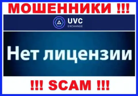 У мошенников UVC Exchange на информационном портале не показан номер лицензии компании ! Будьте очень внимательны