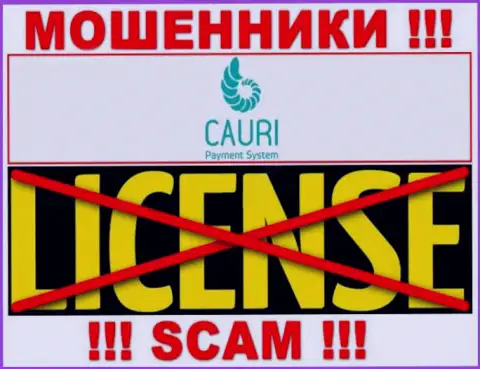 Лохотронщики Cauri Com промышляют противозаконно, ведь не имеют лицензии !!!