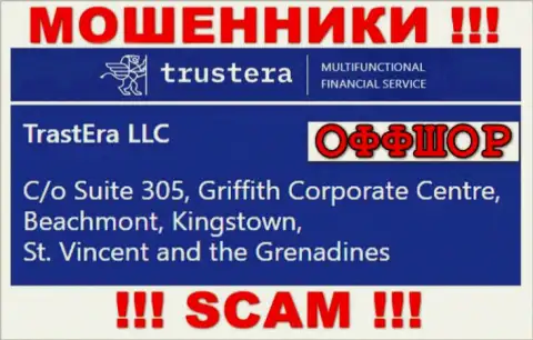 Suite 305, Griffith Corporate Centre, Beachmont, Kingstown, St. Vincent and the Grenadines - оффшорный адрес обманщиков Трустера, опубликованный на их ресурсе, БУДЬТЕ ОЧЕНЬ БДИТЕЛЬНЫ !
