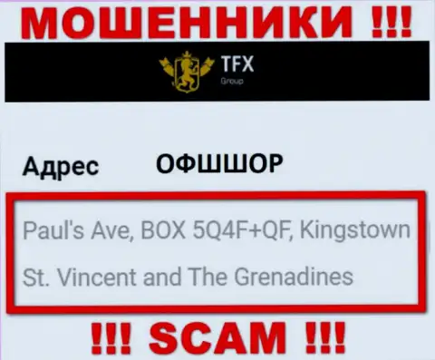 Не работайте совместно с конторой ТФХ Групп - указанные интернет мошенники осели в офшоре по адресу Paul's Ave, BOX 5Q4F+QF, Kingstown, St. Vincent and The Grenadines