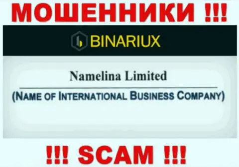 Binariux Net - это интернет мошенники, а управляет ими Namelina Limited