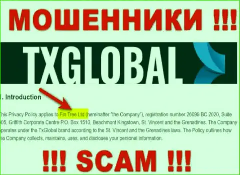 Не стоит вестись на информацию об существовании юр. лица, TXGlobal Com - Fin Tree Ltd, все равно ограбят