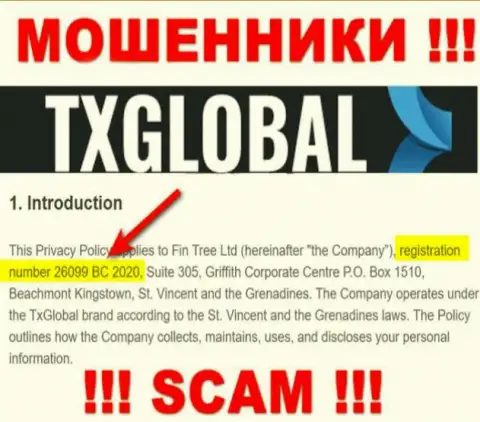 TXGlobal Com не скрыли регистрационный номер: 26099 BC 2020, да и для чего, воровать у клиентов номер регистрации вовсе не мешает
