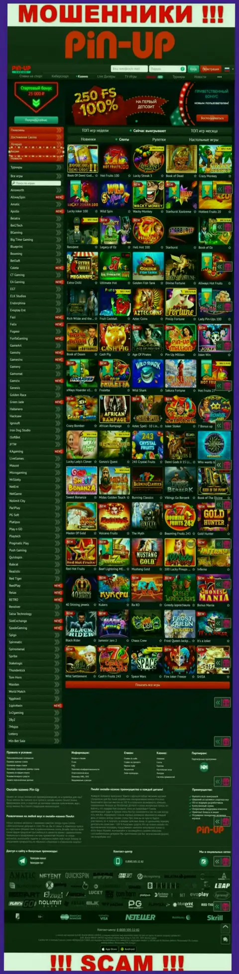 Pin-Up Casino - это официальный сайт интернет-шулеров PinUp Casino