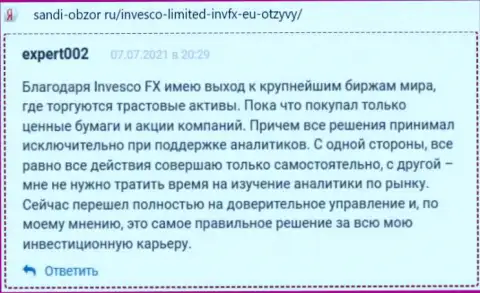 Отзывы реальных клиентов INVFX Eu относительно условий спекуляций указанной ФОРЕКС брокерской организации на веб-сервисе sandi-obzor ru