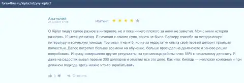 Комментарии клиентов о Форекс брокерской организации Kiplar на сайте Forex4free Ru
