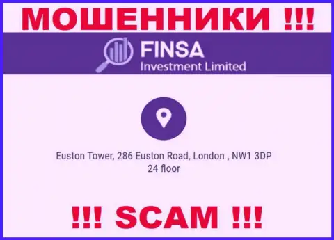 Избегайте сотрудничества с компанией Finsa - данные ворюги показали липовый адрес