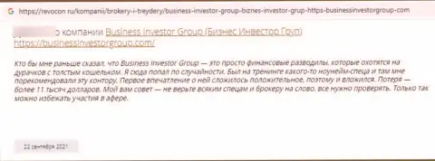 BusinessInvestorGroup - это МОШЕННИКИ ! Совместное сотрудничество с ними закончится кражей вложенных средств - отзыв