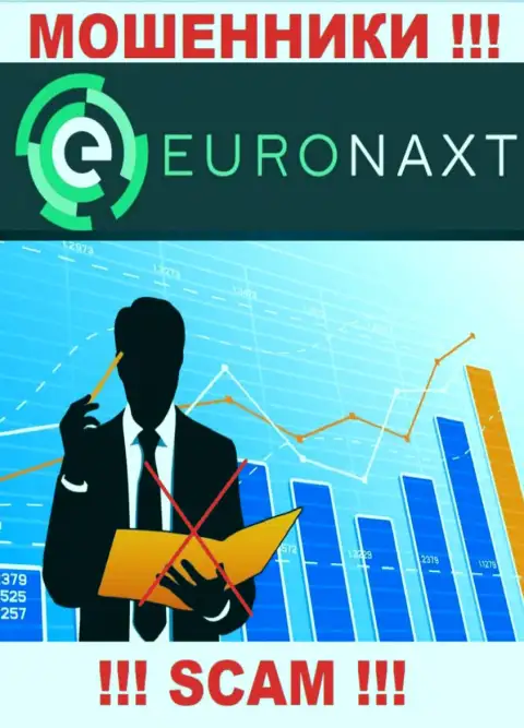Махинаторы EuroNaxt Com свободно жульничают - у них нет ни лицензии на осуществление деятельности ни регулятора