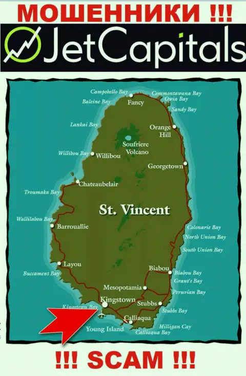 Kingstown, St Vincent and the Grenadines - вот здесь, в оффшоре, зарегистрированы лохотронщики Джет Кэпиталс