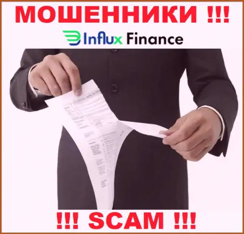 InFlux Finance не получили лицензии на осуществление своей деятельности - это ЛОХОТРОНЩИКИ
