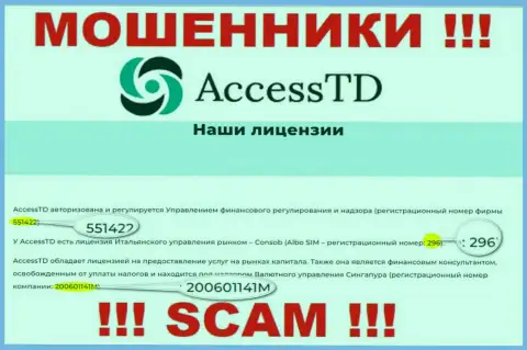 Во всемирной интернет паутине действуют воры AccessTD Org !!! Их номер регистрации: 296