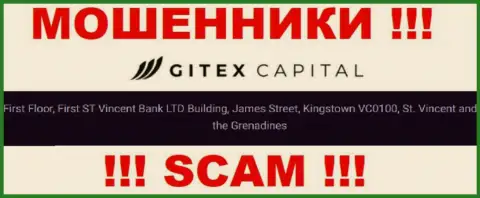 Все клиенты Gitex Capital однозначно будут оставлены без денег - указанные кидалы осели в оффшоре: First Floor, First ST Vincent Bank LTD Building, James Street, Kingstown VC0100, St. Vincent and the Grenadines