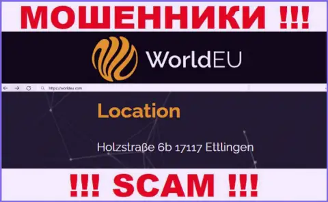 Избегайте взаимодействия с организацией WorldEU Com ! Приведенный ими юридический адрес - это липа