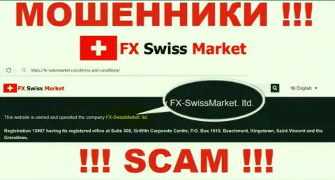 Информация об юридическом лице кидал FX Swiss Market
