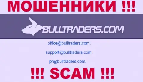 Связаться с интернет мошенниками из организации Буллтрейдерс вы можете, если отправите письмо на их е-мейл