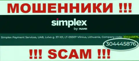 Присутствие номера регистрации у Simplex (304445876) не говорит о том что организация порядочная