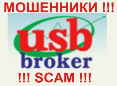 Лого мошеннической ФОРЕКС организации У.С.Б. Брокер
